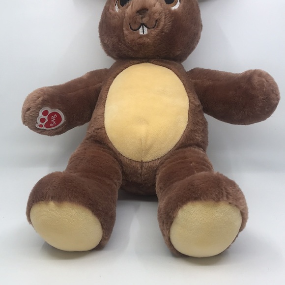 Build A Bear Plush Jumpin Jack Rabbit Mocha Brown Stuffed Animal - Picture 3 of 8